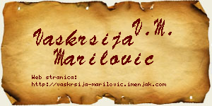Vaskrsija Marilović vizit kartica